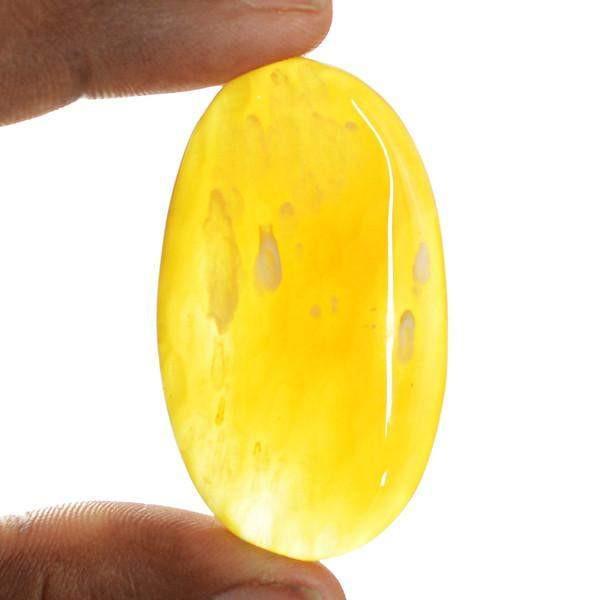 gemsmore:Natural Orange Onyx Oval Shape Worry Stone Gemstone