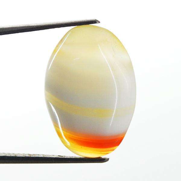 gemsmore:Natural Oval Shape Agate Untreated Loose Gemstone