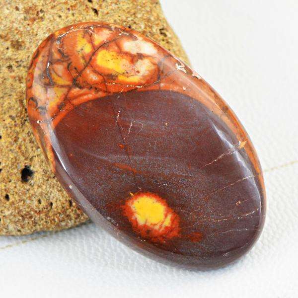 gemsmore:Natural Oval Shape Bird Eye Jasper Untreated Loose Gemstone