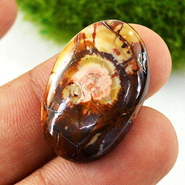 gemsmore:Natural Oval Shape Bird Eye Jasper Untreated Loose Gemstone