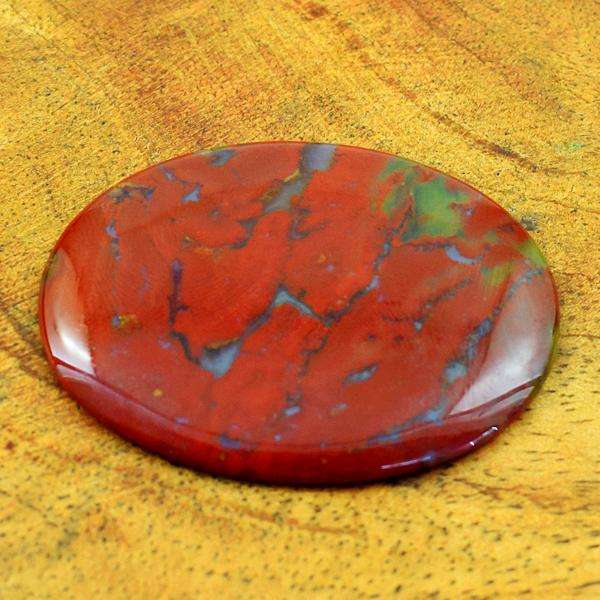 gemsmore:Natural Oval Shape Bloodstone Untreated Loose Gemstone