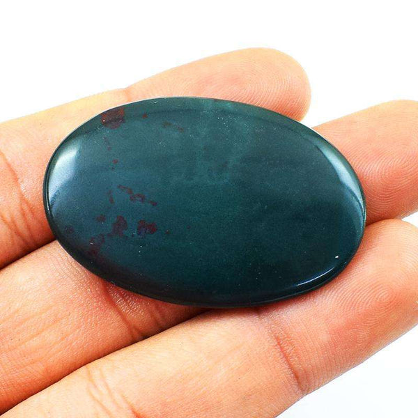 gemsmore:Natural Oval Shape Bloodstone Untreated Loose Gemstone