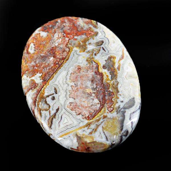 gemsmore:Natural Oval shape Botswana Agate Untreated Loose Gemstone