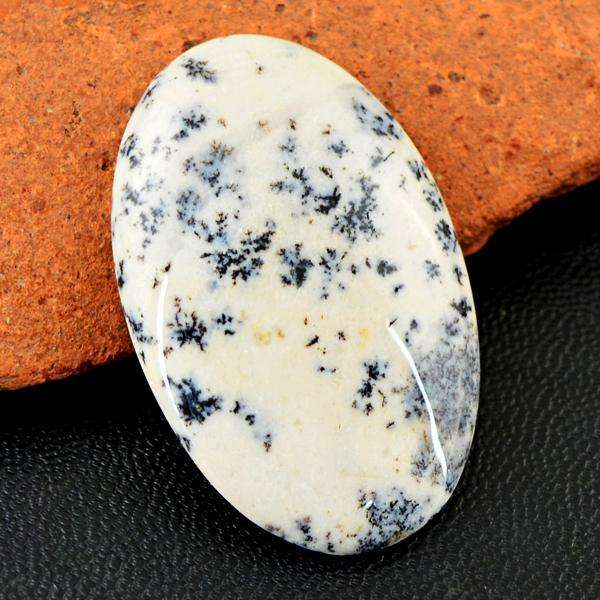 gemsmore:Natural Oval Shape Dendrite Opal Untreated Loose Gemstone