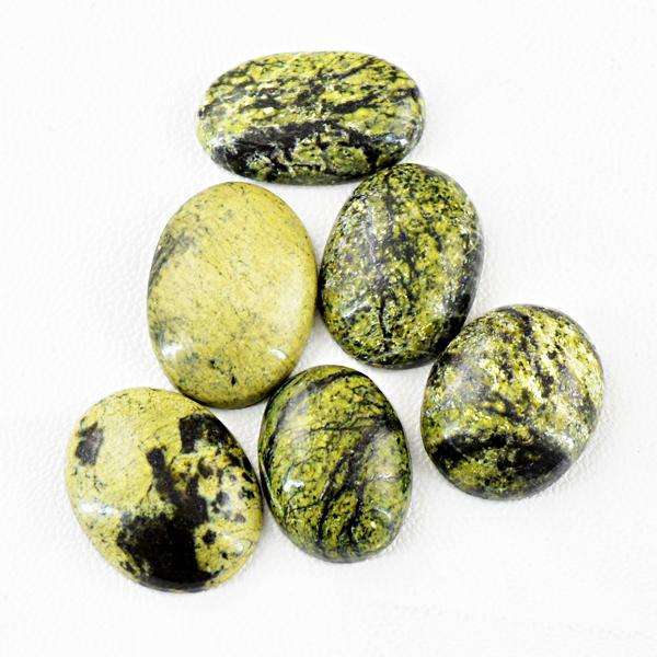 gemsmore:Natural Oval Shape Forest Green Jasper Untreated Loose Gemstone Lot