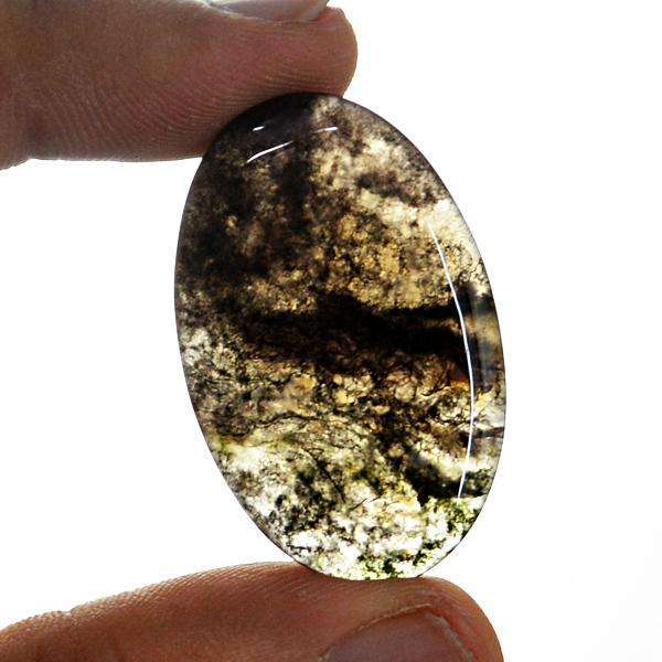 gemsmore:Natural Oval shape Multicolor Moss Agate Untreated Loose Gemstone