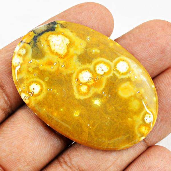 gemsmore:Natural Oval Shape Ocean Jasper Loose Gemstone