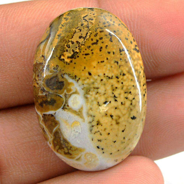 gemsmore:Natural Oval Shape Ocean Jasper Untreated Loose Gemstone