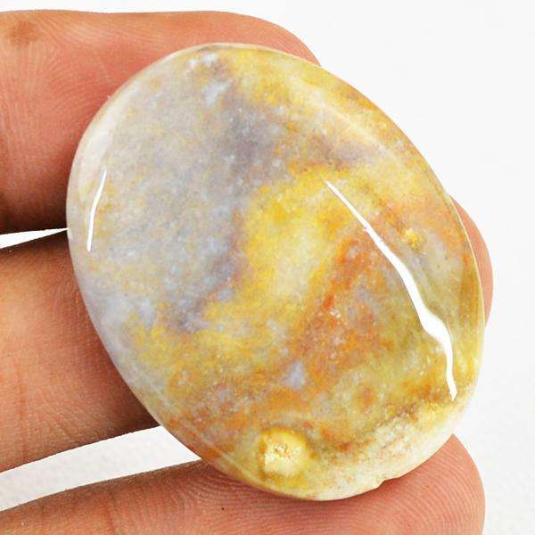 gemsmore:Natural Oval Shape Ocean Jasper Untreated Loose Gemstone