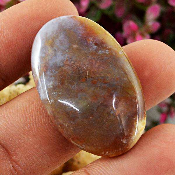 gemsmore:Natural Oval Shape Ocean Jasper Untreated Loose Gemstone