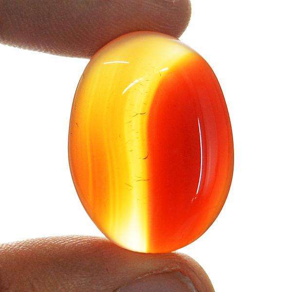 gemsmore:Natural Oval Shape Onyx Untreated Loose Gemstone