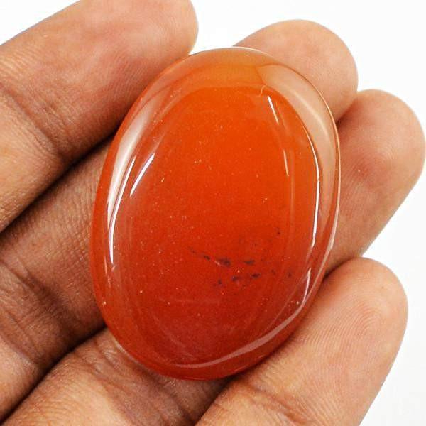 gemsmore:Natural Oval Shape Orange Onyx Untreated Loose Gemstone