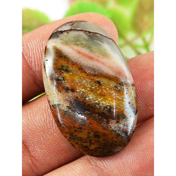 gemsmore:Natural Oval Shape Outback Jasper Untreated Loose Gemstone