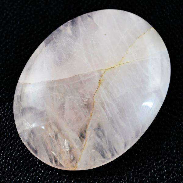 gemsmore:Natural Oval Shape Pink Rose Quartz Untreated Loose Gemstone