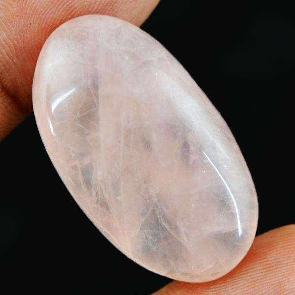 gemsmore:Natural Oval Shape Pink Rose Quartz Untreated Loose Gemstone