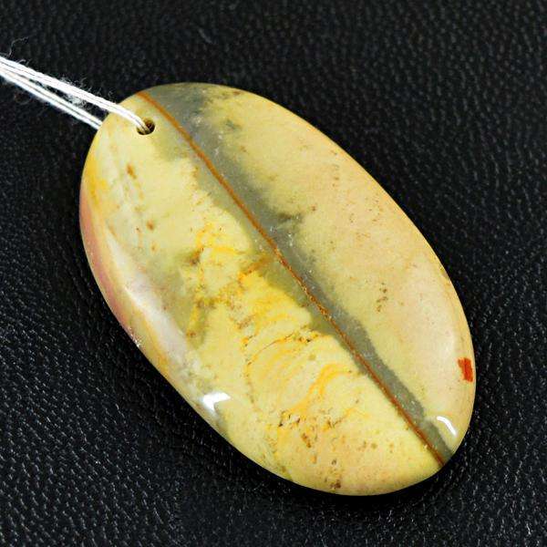 gemsmore:Natural Oval Shape Polygram Jasper Loose Drilled Gemstone