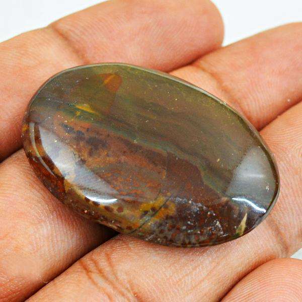 gemsmore:Natural Oval Shape Polygram Jasper Untreated Loose Gemstone