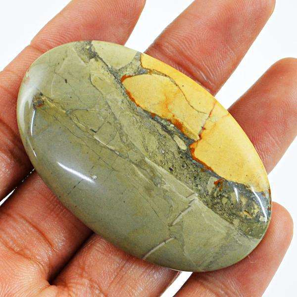 gemsmore:Natural Oval Shape Polygram Jasper Untreated Loose Gemstone