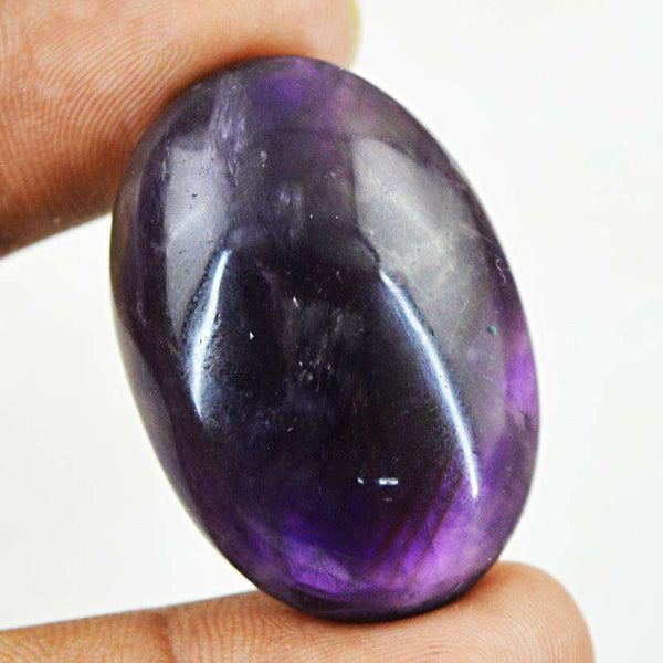 gemsmore:Natural Oval Shape Purple Amethyst Untreated Loose Gemstone