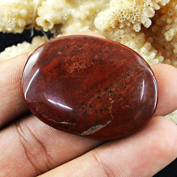gemsmore:Natural Oval Shape Red Jasper Untreated Loose Gemstone