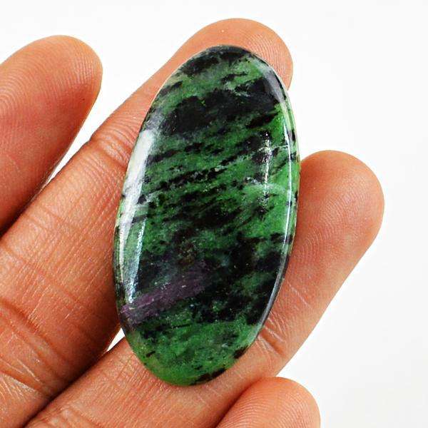 gemsmore:Natural Oval Shape Ruby Zoisite Untreated Loose Gemstone