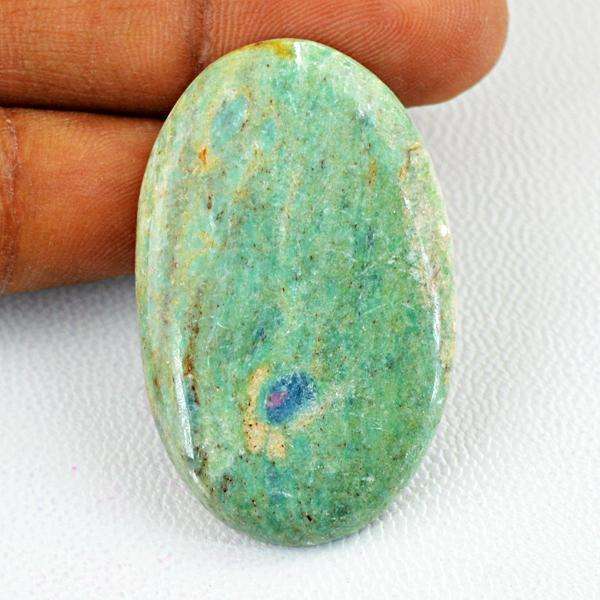 gemsmore:Natural Oval Shape Ruby Zoisite Untreated Loose Gemstone