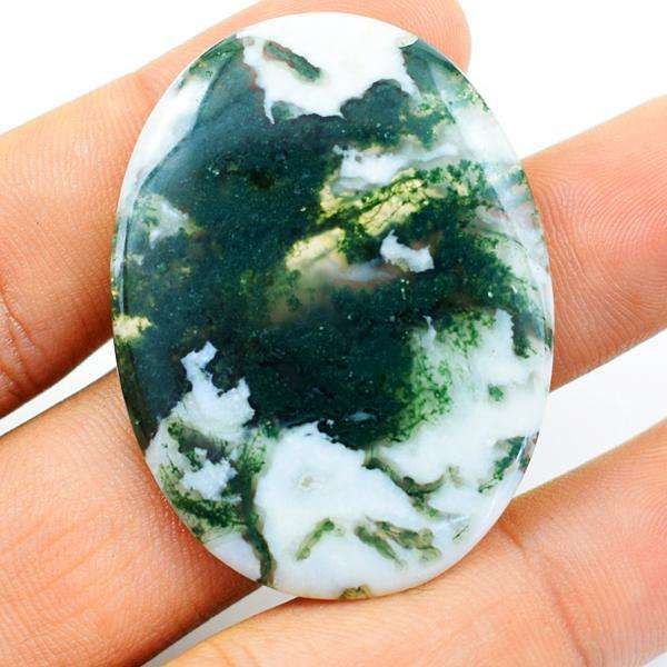 gemsmore:Natural Oval Shape Tree Agate Untreated Loose Gemstone