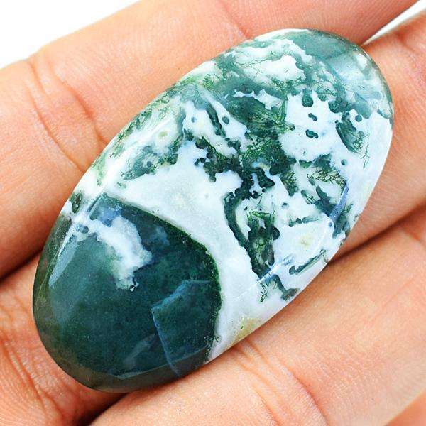 gemsmore:Natural Oval Shape Tree Agate Untreated Loose Gemstone