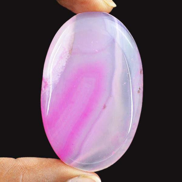 gemsmore:Natural Oval Shape Worry Stone Onyx Untreated Loose Cabochon