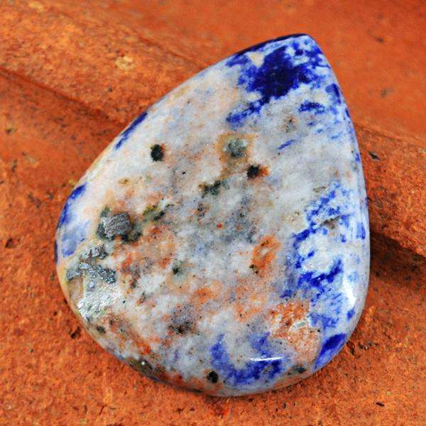 gemsmore:Natural Pear Shape Blue Sodalite Untreated Loose Gemstone
