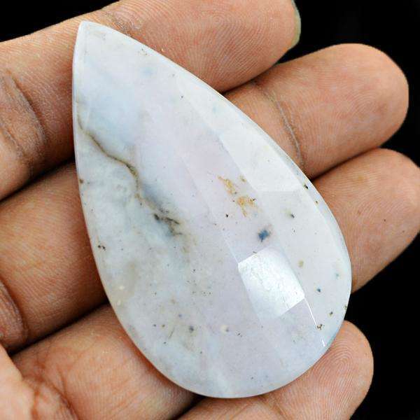 gemsmore:Natural Pear Shape Faceted Pink Australian Opal Loose Gemstone