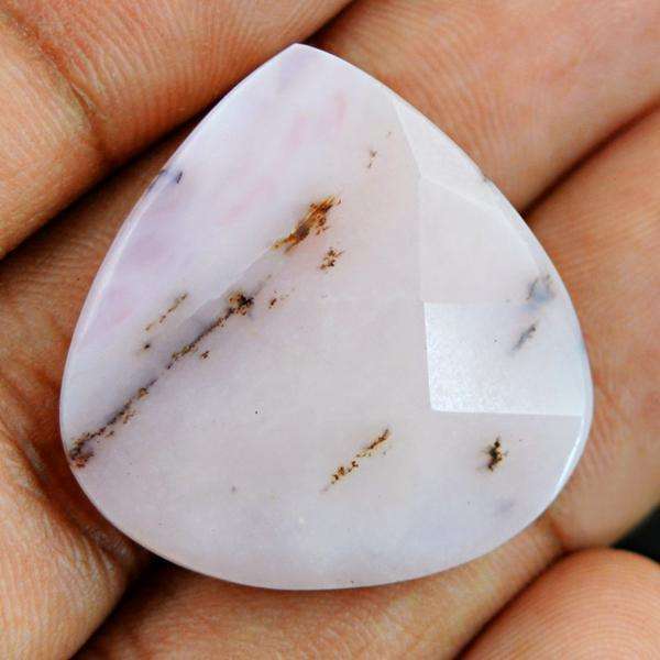 gemsmore:Natural Pear Shape Faceted Pink Australian Opal Loose Gemstone