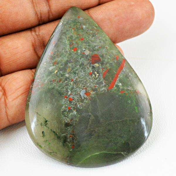 Natural Pear Shape Green Moss Agate Untreated Loose Gemstone