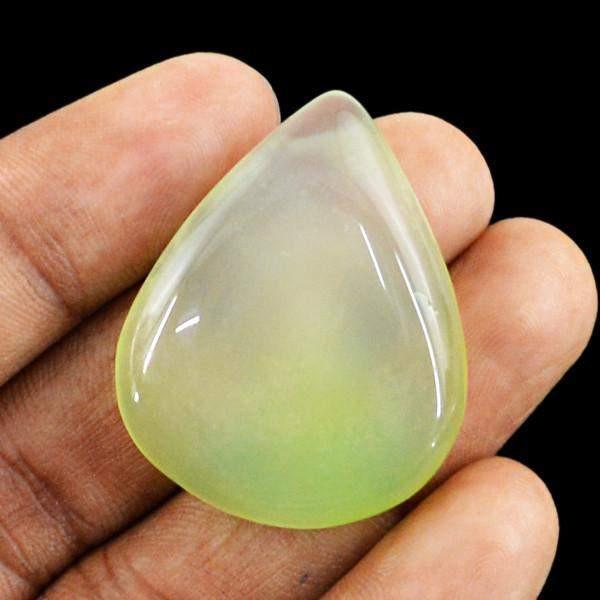 gemsmore:Natural Pear Shape Green Onyx Healing Palm Gemstone