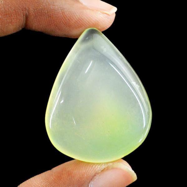 gemsmore:Natural Pear Shape Green Onyx Healing Palm Gemstone