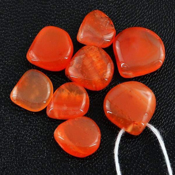 gemsmore:Natural Pear Shape Orange Carnelian Beads Lot