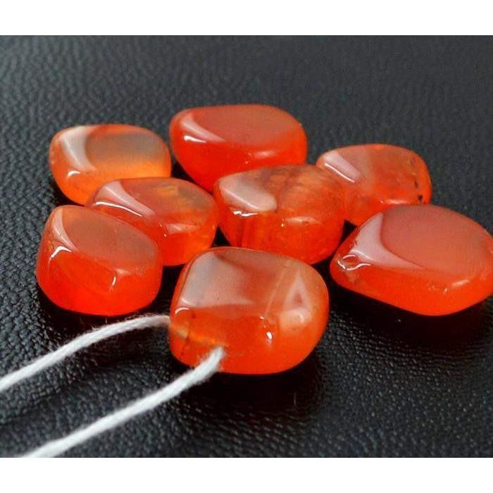 gemsmore:Natural Pear Shape Orange Carnelian Beads Lot