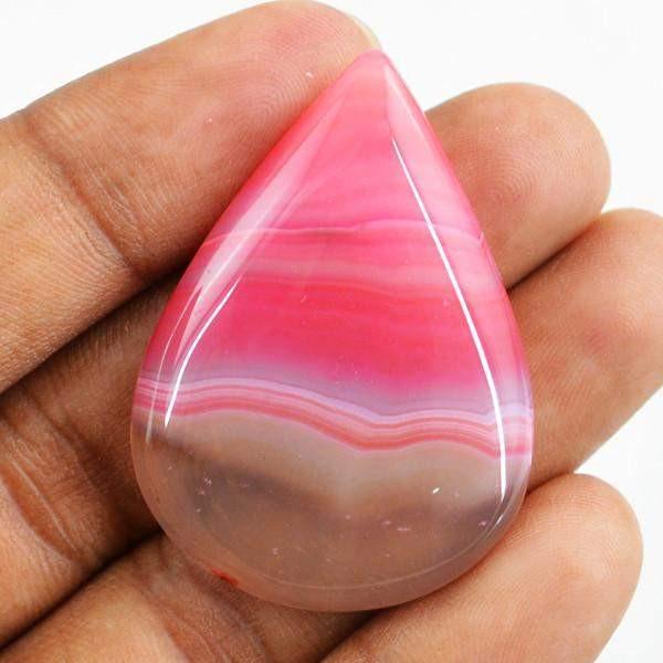 gemsmore:Natural Pear Shape Plum Pink Onyx Untreated Gemstone