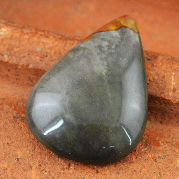 gemsmore:Natural Pear Shape Polygram Jasper Loose Gemstone