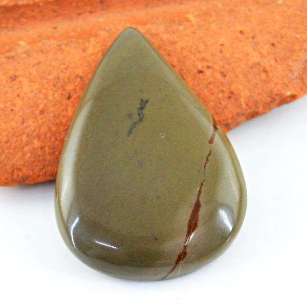 gemsmore:Natural Pear Shape Polygram Jasper Untreated Loose Gemstone