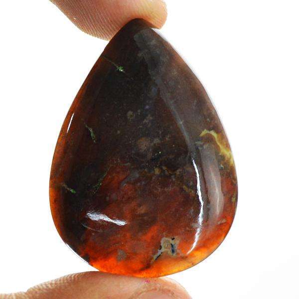 gemsmore:Natural Pear Shape Red Moss Agate Untreated Loose Gemstone
