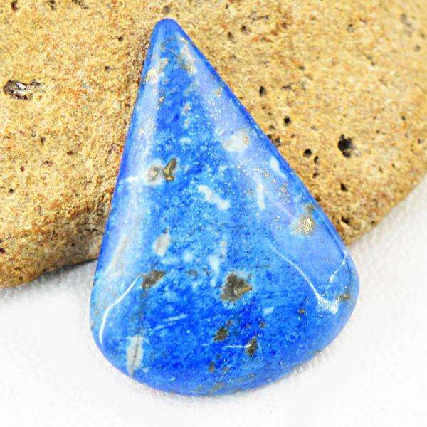 gemsmore:Natural Pear Shaped Blue Lapis Lazuli Untreated Loose Gemstone