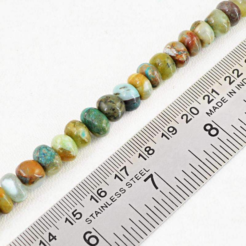 gemsmore:Natural Peruvian Opal Beads Strand - Drilled Round Shape