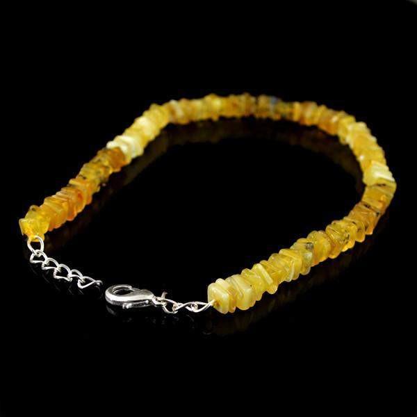 gemsmore:Natural Peruvian Opal Bracelet Untreated Beads