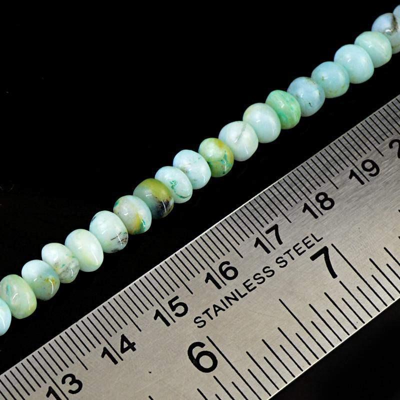 gemsmore:Natural Peruvian Opal Round Shape Beads Strand