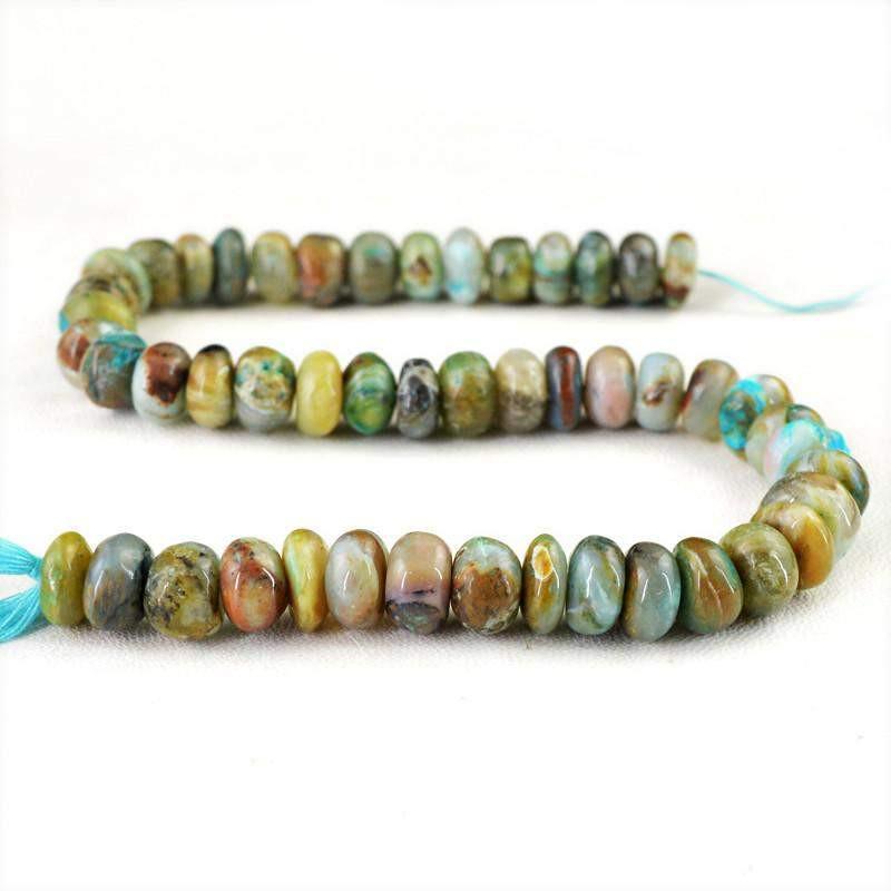 gemsmore:Natural Peruvian Opal Unheated Round Shape Beads Strand