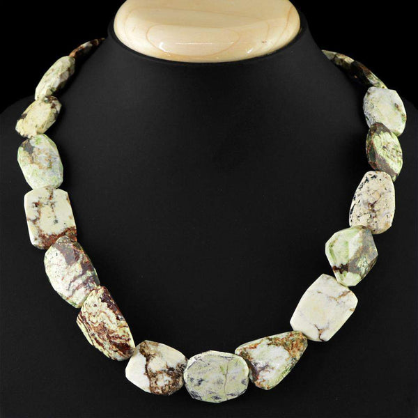 gemsmore:Natural Picasso Jasper Necklace 20 Inches Long Huge Beads