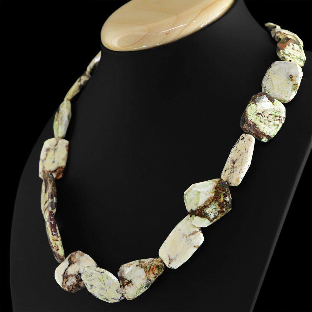 gemsmore:Natural Picasso Jasper Necklace 20 Inches Long Huge Beads