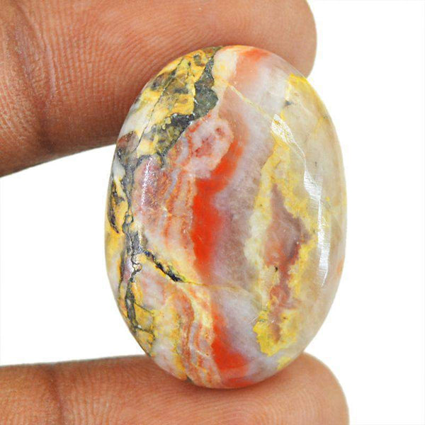 gemsmore:Natural Picasso Jasper Oval Shape Loose Gemstone