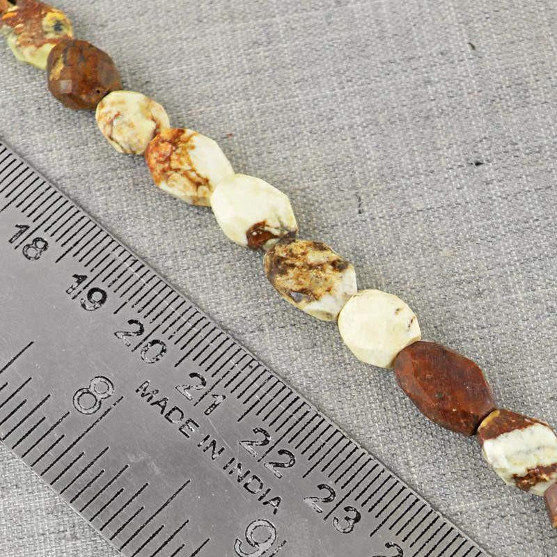 gemsmore:Natural Picasso Jasper Untreated Beads Strand